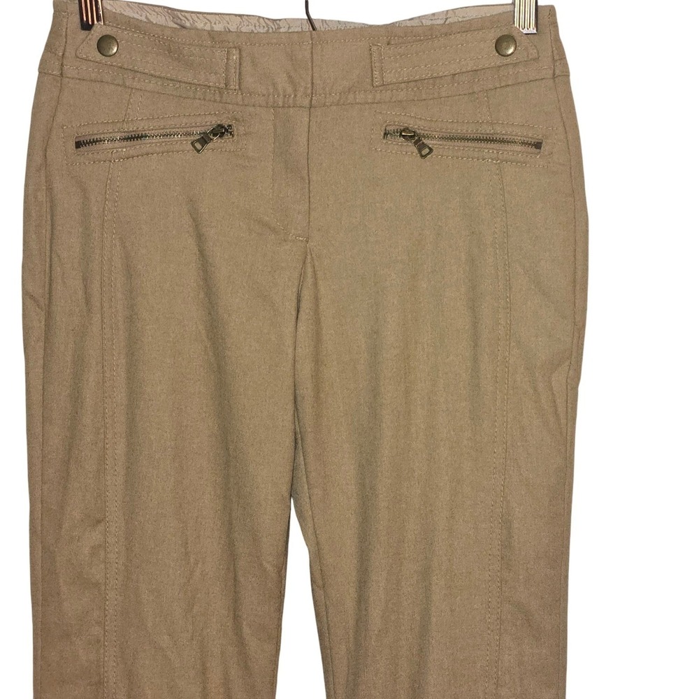 Express Wool Blend Tan Zipper Buckle Ankle Strap Career Pants Womens 0 Zero NWT